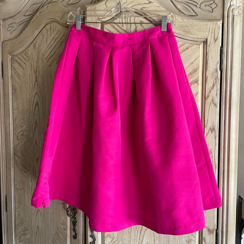 Forever 21 Magenta Fit and Flare Skirt